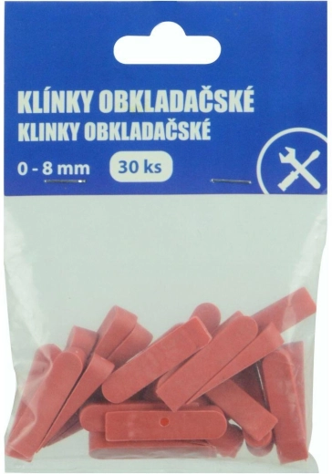 Műanyag csempéző ékek 0–8 mm, 30 db