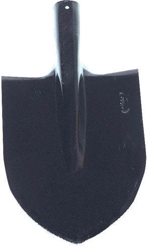 Hegyes ásólap nyél nélkül, fekete