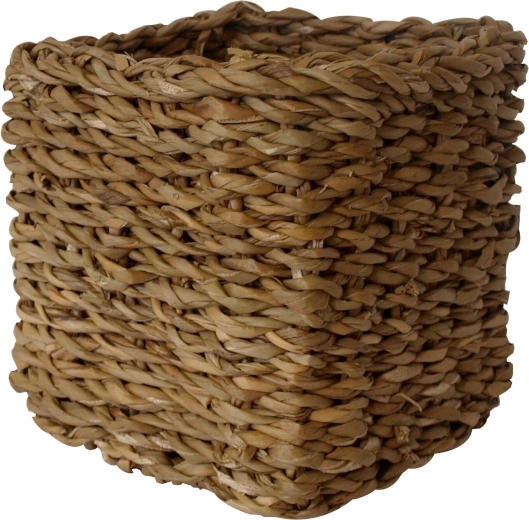 Szögletes, magas tengeri fű kosár 22 × 22 × 17 cm