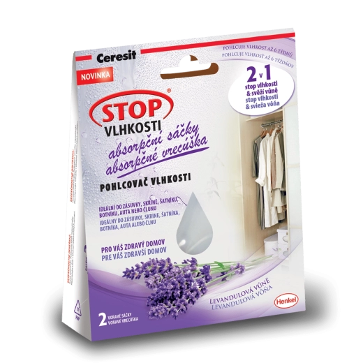 Ceresit Stop nedvesség abszorbens tasakok relax levendula 2×50 g