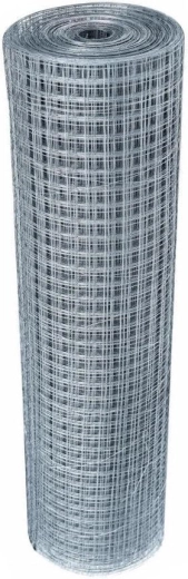 Horganyzott négyzetrácsos háló 6 mm, huzal 0,56 mm, magasság 1 m, hossz 25 m