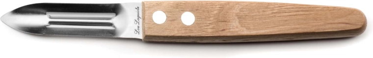 Rozsdamentes acélból és fából készült konyhai hámozó, 16,9 cm