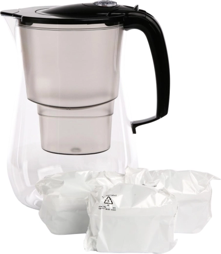 Onyx 4,2 l fekete vízszűrő kancsó + 3× magnéziumos szűrőbetét