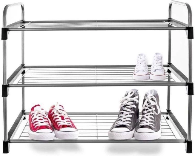 Fém, háromszintes cipőtartó 65,5 × 30 × 54 cm