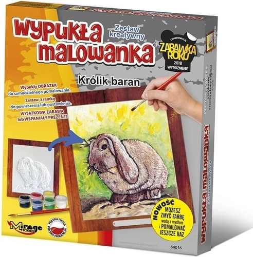 Domború 3D színező – kosorrú nyúl