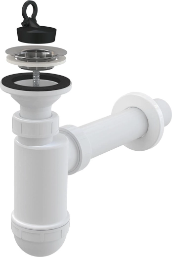 Mosdószifon DN40 rozsdamentes rácssal DN63