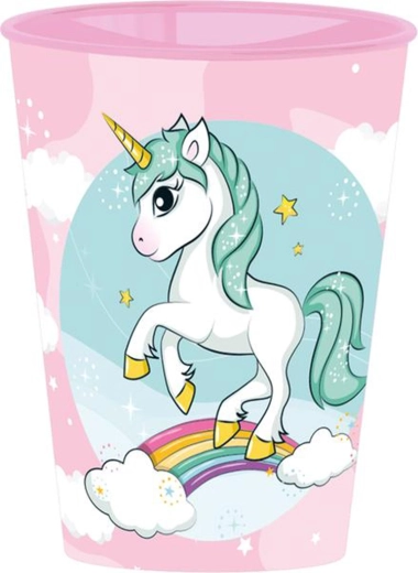 Egyszarvús mintájú műanyag pohár 260 ml