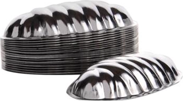 Cukorsütemény formák zsemle alakban, 25 db