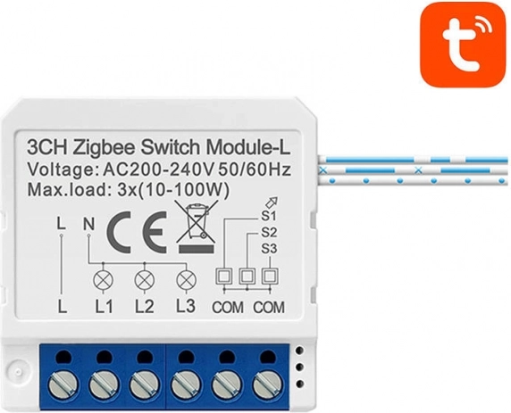 ZigBee okoskapcsoló neutrális vezeték nélkül Avatto LZWSM16-W3