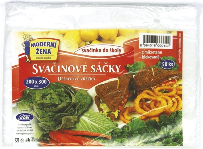 Uzsonnás tasakok 20 × 30 cm, 50 db