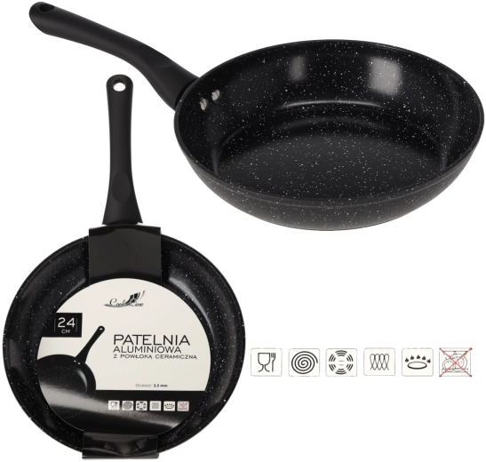 24 cm-es alumínium serpenyő kerámia bevonattal indukcióhoz