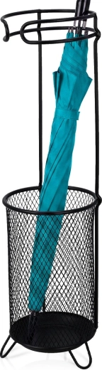 Fekete fém esernyőtartó állvány 18 × 50 cm – 1 db