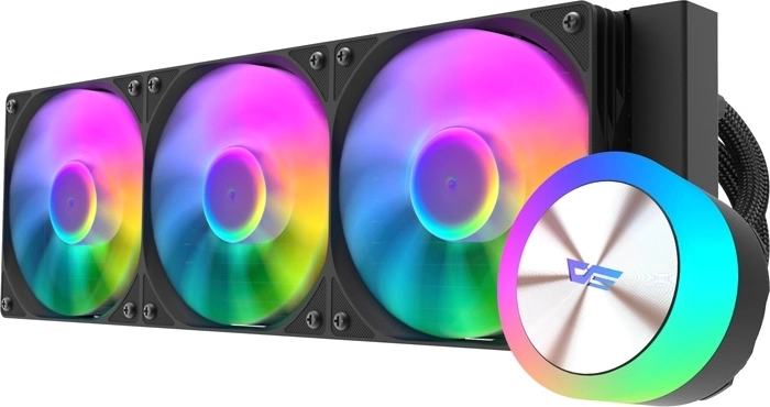 DarkFlash DG360 fekete 360 mm-es ARGB AIO vízhűtés processzorhoz