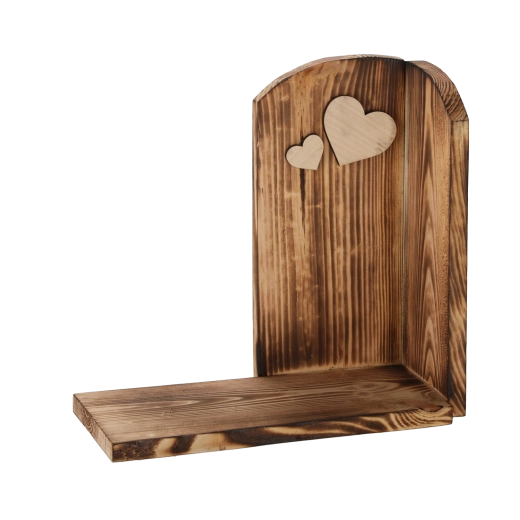 Fa gyertyatartó talp – égetett fa