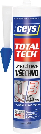 Univerzális ragasztó és tömítő 290 ml CEYS TOTAL TECH áttetsző