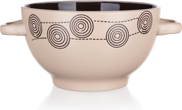 Kerámia tál Spirál krémszínű 13,5 cm