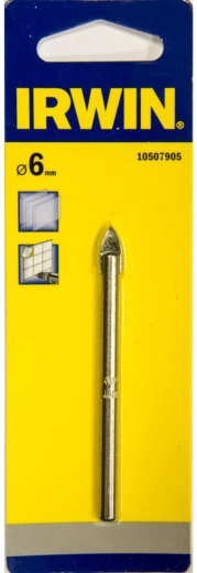 6 mm-es Irwin üveg- és csempéfúró