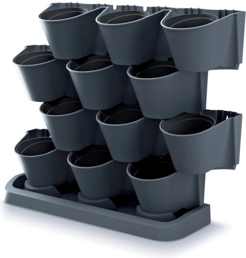 Függőleges virágtartó készlet – antracit