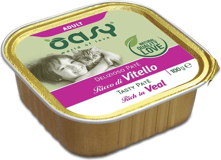 Oasy Tasty Pate Adult pástétom borjúhússal, 100 g