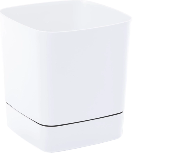 Clima virágtartó alátéttel 19 × 19 cm, fehér