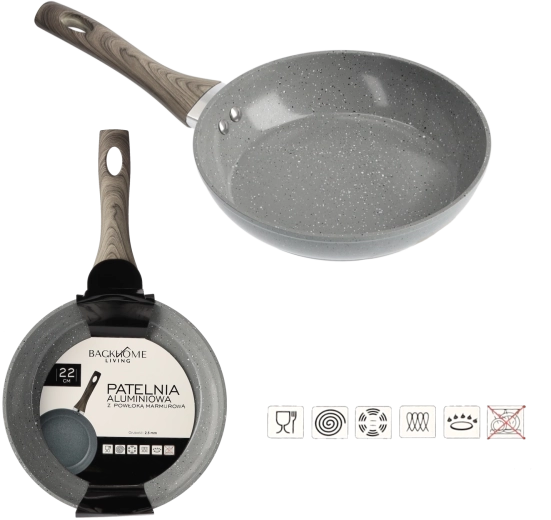 Alumínium serpenyő márvány bevonattal, 22 cm