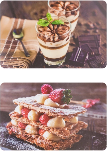 Sweet break műanyag tányéralátét 43 × 28 cm, vegyes minták