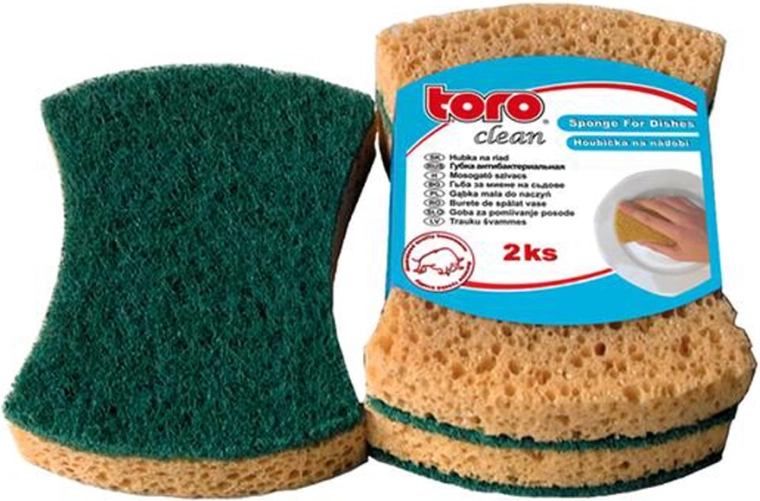 Formázott mosogatószivacs TORO, 2 db