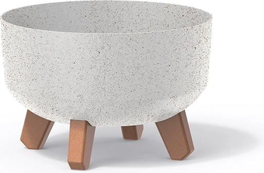 Gracia Low Eco Wood virágcserép 23,5 cm – fehér