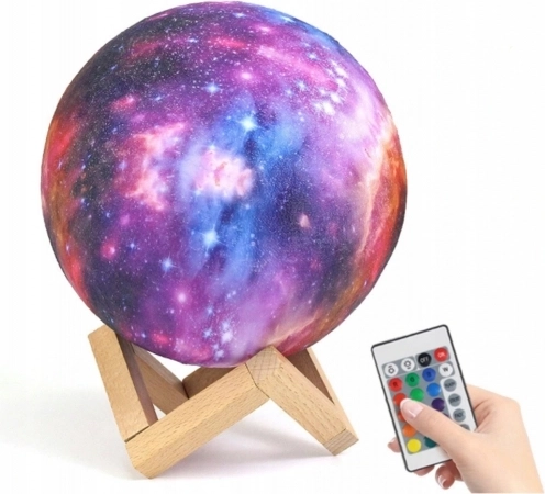 Éjszakai lámpa – Hold, 15 cm, 16 szín, távirányítóval