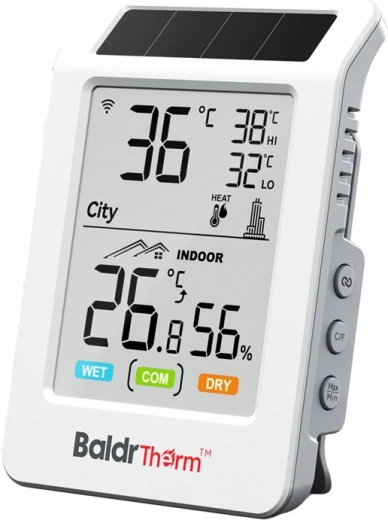 Baldrtherm napelemes, Wi‑Fi-s termo‑higrométer HCS596WB