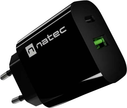 Natec Ribera 20 W-os hálózati töltő – Fekete