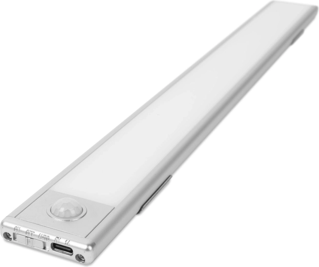 LED lámpa mozgásérzékelővel, akkumulátorral és mágneses rögzítéssel, 40 cm
