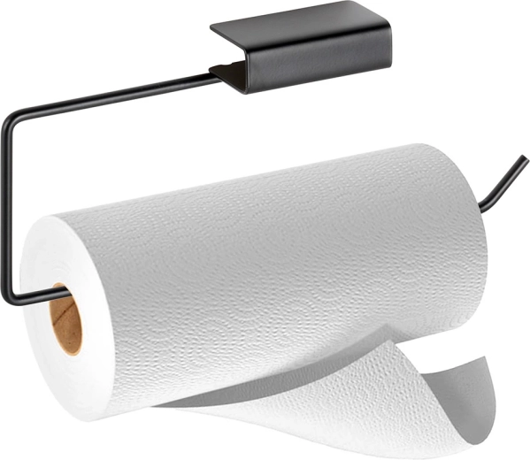 Fém papírtörlő-tartó, fekete 30 × 4,5 × 13 cm