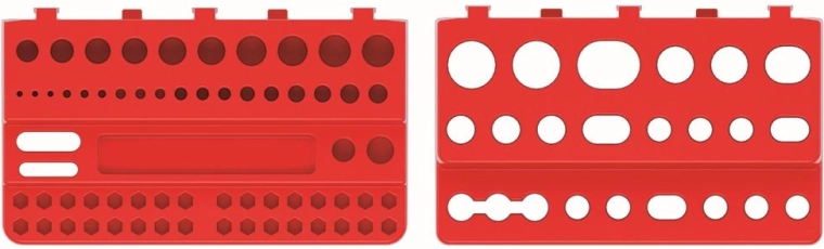 BINEER SHELFS szerszámtartó készlet panelekhez, műanyag, piros (2 db)