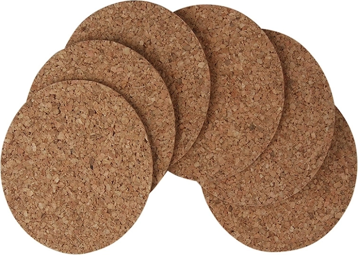 Kerek parafa poháralátét készlet 10 cm (6 db)
