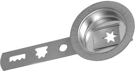 Sütiformázó tolókarral, 6,5 cm átmérő, ónozott