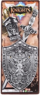 Gyerek műanyag kard pajzzsal és karvédővel