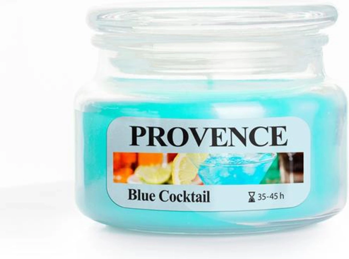 Illatos üveg gyertya PROVENCE Blue Cocktail 45 óra