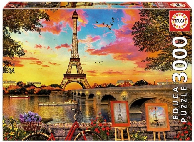 Educa puzzle Naplemente Párizsban 3000 darab