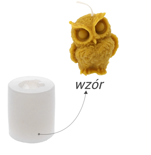 Bagoly mintás szilikon gyertyaöntő forma