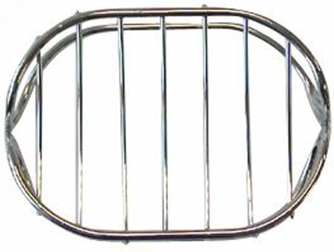 Drótos ovális szappantartó, krómozott fém 8,4 × 10,7 × 3,8 cm