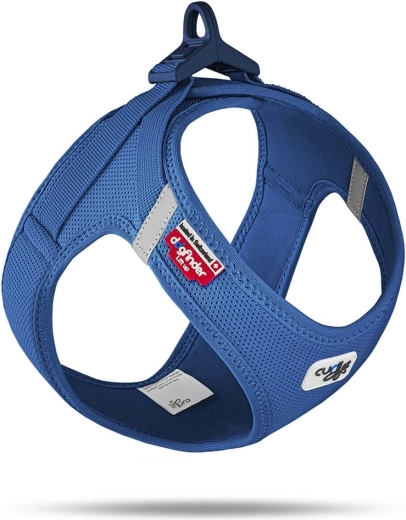 Curli Air-Mesh hám csattal, kék, XS méret, kutyáknak 3–5 kg