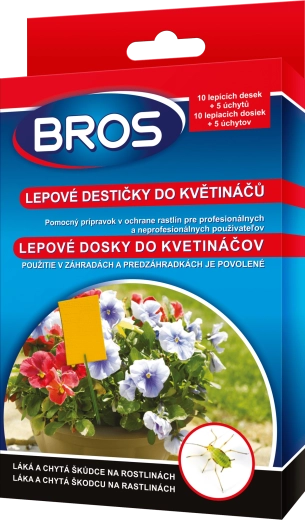 BROS ragacsos lapok virágcserepekhez 10 db