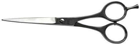 Rozsdamentes acél borbélyolló ujjtámasszal, 16,5 cm