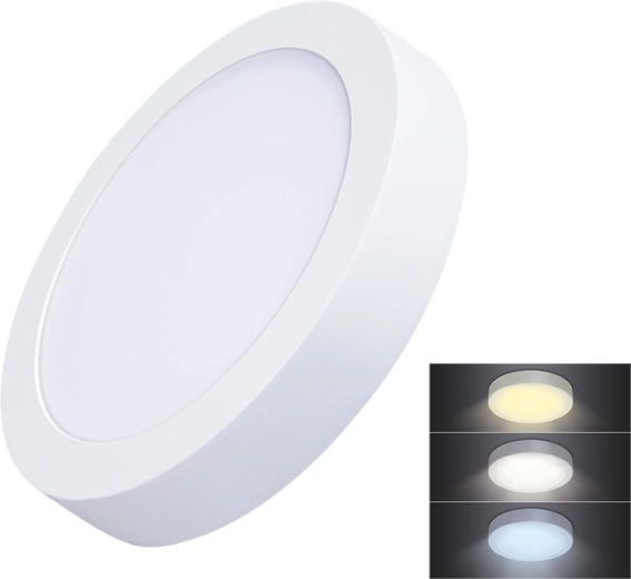 Solight LED mini panel CCT, felületre szerelhető, kerek, 18 W