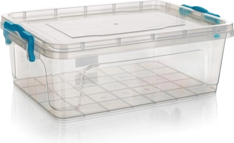 GEMA téglalap alakú doboz 4 l türkiz fogantyúkkal