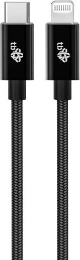 Kábel Lightning MFi - USB C fekete 1m