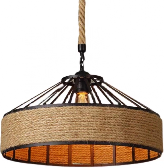 Mennyezeti függőlámpa kenderkötéllel, 40 cm átmérő