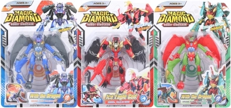 Átalakítható robot dinoszaurusz – műanyag játék 3+ éveseknek