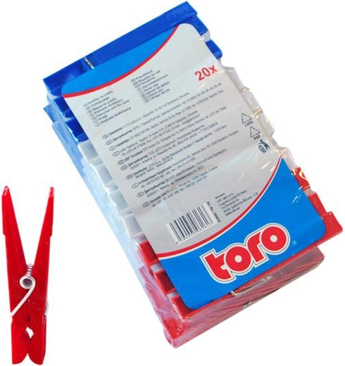 Műanyag ruhacsipeszek 20 db – színes készlet